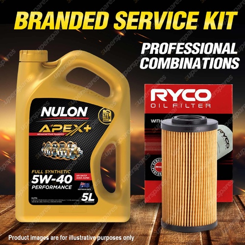 Ryco Oil Filter 5L APX5W40 Engine Oil Service Kit for Hyundai I30 FD 1.6 07-08