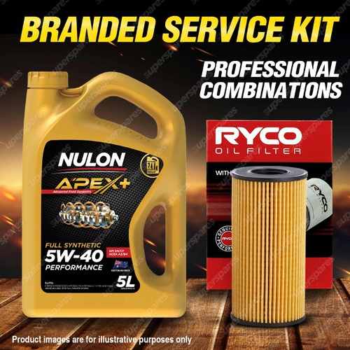 Ryco Oil Filter 5L APX5W40 Engine Oil Service Kit for Renault Laguna X91 08-11