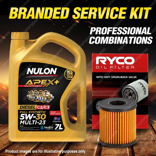 Ryco Oil Filter 7L APX5W30C23 Engine Oil Service Kit for Citroen C4 Picasso C5