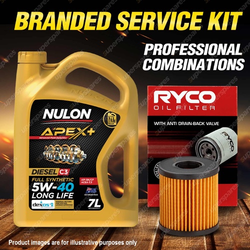 Ryco Oil Filter 7L APX5W40D2 Engine Oil Service Kit for Citroen C5 2.0 HDI 2L