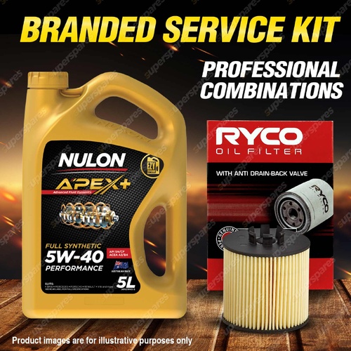 Ryco Oil Filter 5L APX5W40 Engine Oil Service Kit for Volkswagen Polo 9N 06-10