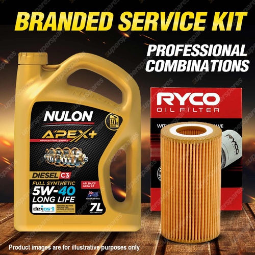 Ryco Oil Filter 7L APX5W40D2 Engine Oil Service for Mercedes Benz C220D W204