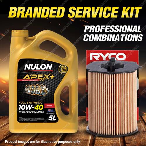 Ryco Oil Filter 5L APX10W40 Engine Oil Service Kit for Citroen C4 1.6 HDI 05-On