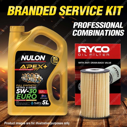 Ryco Oil Filter 5L APX5W30C3 Engine Oil Service Kit for Hyundai I30 FD GD I40 VF
