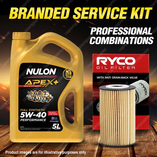 Ryco Oil Filter 5L APX5W40 Engine Oil Service Kit for Hyundai I30 FD GD I40 VF