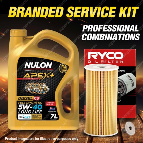 Ryco Oil Filter 7L APX5W40D2 Eng. Oil Service Kit for Kia Carnival YP 4cyl 2.2L