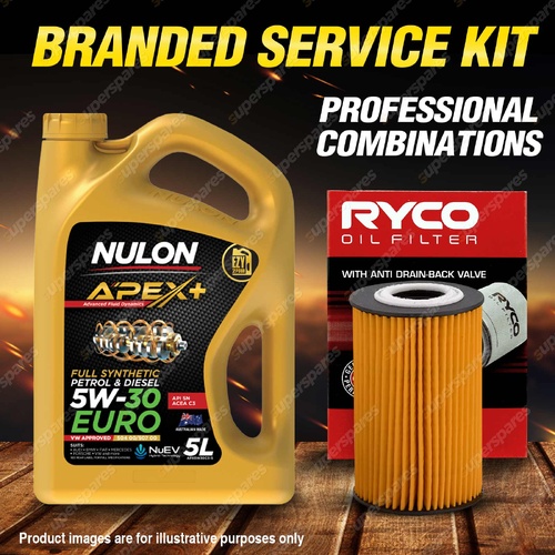 Ryco Oil Filter 5L APX5W30C3 Eng. Oil Service Kit for Audi A1 A3 8P A4 B8 A5 Tt