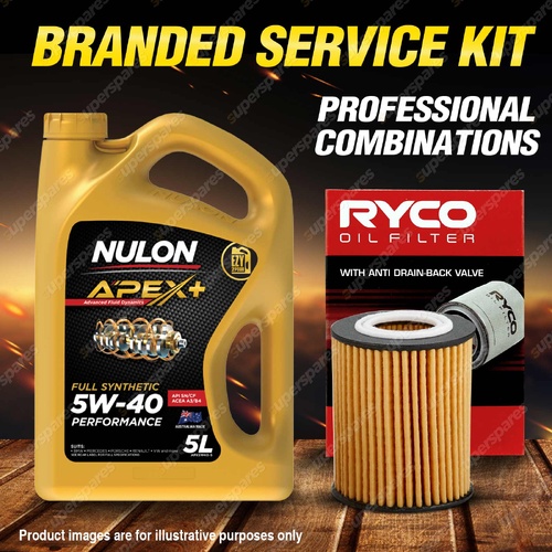 Ryco Oil Filter 5L APX5W40 Engine Oil Service Kit for Bmw 116I F20 118I 316I F30