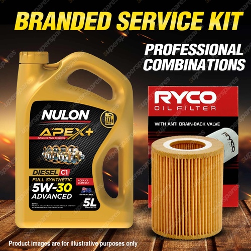 Ryco Oil Filter Nulon 5L APX5W30C1 Engine Oil Kit for Jaguar Xf X250 V6 Xj X351