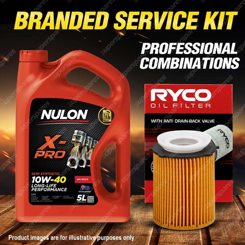 Ryco Oil Filter Nulon 5L XPR10W40 Engine Oil Kit for Mercedes Benz Cla200 Cla250