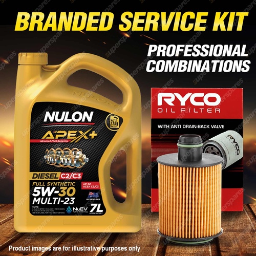 Ryco Oil Filter 7L APX5W30C23 Engine Oil Service Kit for Holden Malibu EM