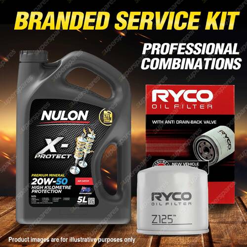 Ryco Oil Filter 5L PRO20W50 Engine Oil Service Kit for Holden Barina MB MF MH ML