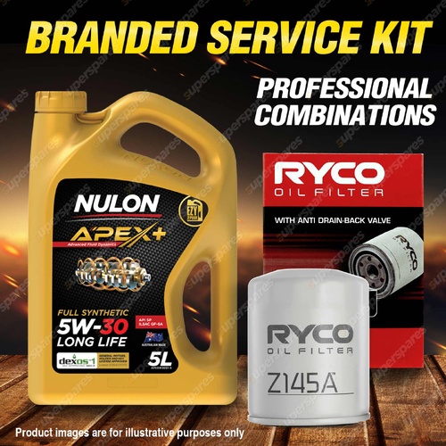 Ryco Oil Filter 5L APX5W30D1 Engine Oil Service Kit for Nissan Skyline R32 2.6L