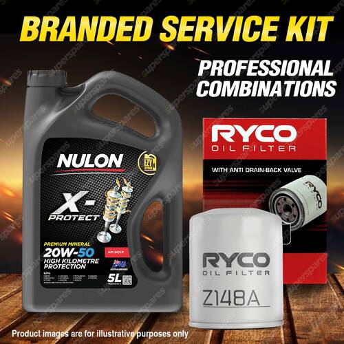 Ryco Oil Filter 5L PRO20W50 Engine Oil Service Kit for Honda Accord Prelude