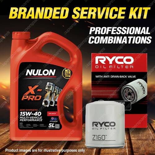 Ryco Oil Filter 5L XPR15W40 Eng. Oil Service Kit for Holden Calais Commodore V8