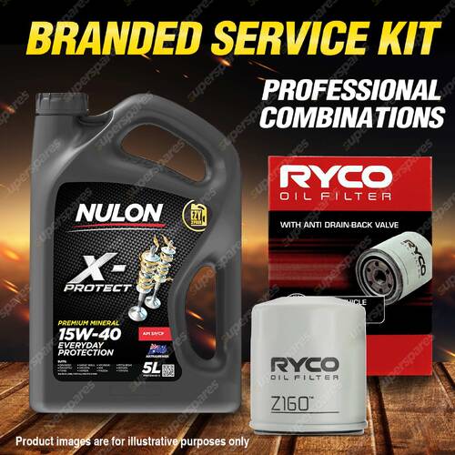 Ryco Oil Filter 5L PRO15W40 Engine Oil Service Kit for Holden VT V8 II WH