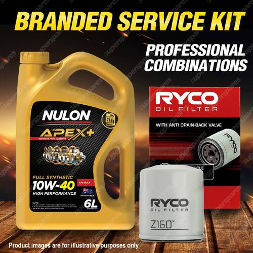 Ryco Oil Filter 6L APX10W40 Engine Oil Kit for Holden Crewman VY One Tonner