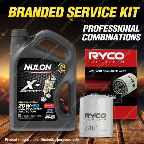 Ryco Oil Filter 5L PRO20W50 Eng. Oil Service Kit for Mazda 323 626 929 Mpv Mx-6
