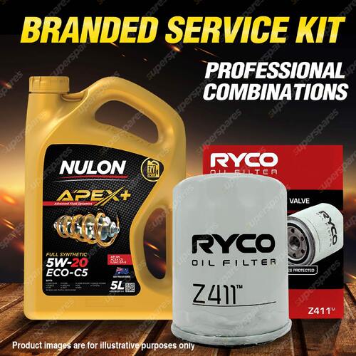Ryco Oil Filter 5L APX5W20C5 Engine Oil Service Kit for Subaru Forester S4 2.5L