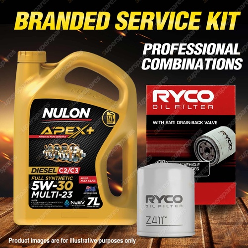 Ryco Oil Filter 7L APX5W30C23 Engine Oil Service Kit for Subaru Forester S4 2L