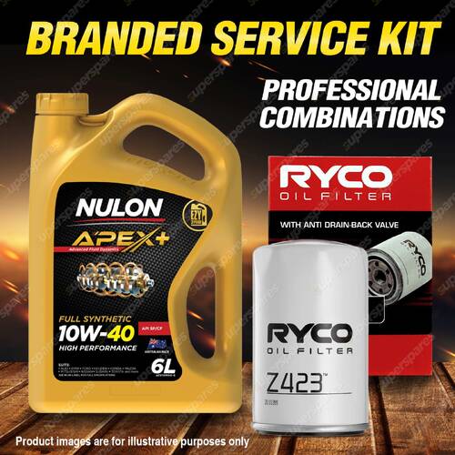 Ryco Oil Filter 6L APX10W40 Engine Oil Kit for Mercedes Benz 190E 260E 300E