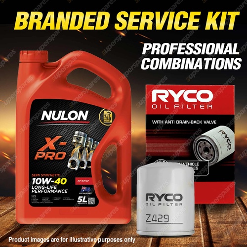 Ryco Oil Filter 5L XPR10W40 Engine Oil Kit for Ford Telstar AX AY 4cyl 2L