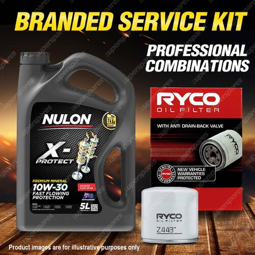 Ryco Oil Filter 5L PRO10W30 Engine Oil Service Kit for Suzuki Baleno EW 16-17