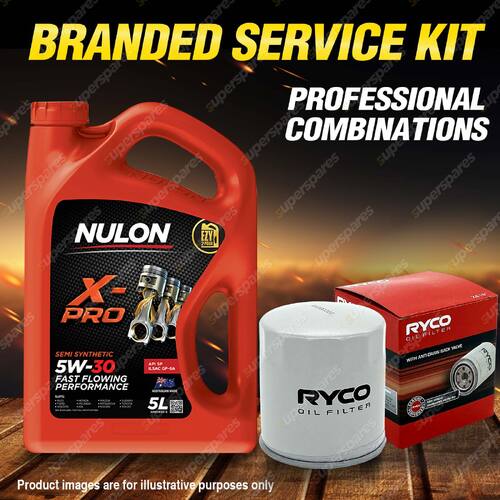 Ryco Oil Filter Nulon 5L XPR5W30 Engine Oil Kit for Nissan Dualis Qashqai Tiida