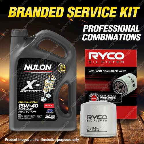 Ryco Oil Filter 5L PRO15W40 Eng. Oil Service Kit for Subaru Forester Liberty BE