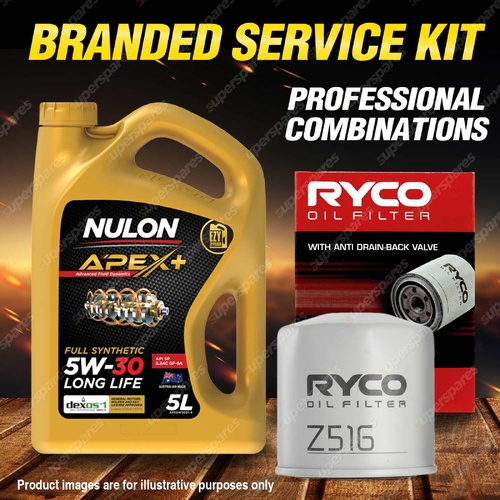 Ryco Oil Filter Nulon 5L APX5W30D1 Engine Oil Kit for Ford Cougar Mondeo Taurus