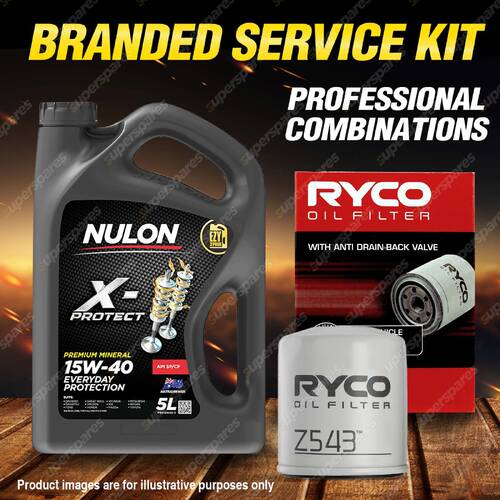 Ryco Oil Filter Nulon 5L PRO15W40 Engine Oil Kit for Citroen C5 C6 Xantia Xsara
