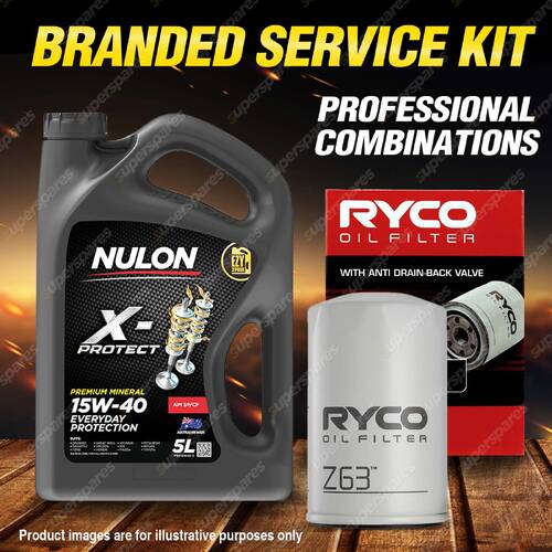 Ryco Oil Filter 5L PRO15W40 Engine Oil Service Kit for Ford Mondeo HA Zetec 2L