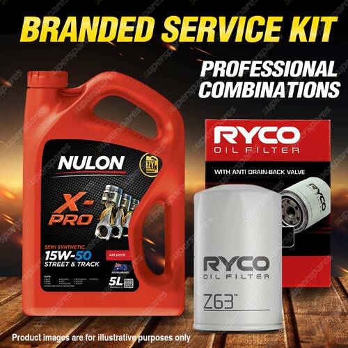 Ryco Oil Filter Nulon 5L XPR15W50 Engine Oil Kit for Bmw 325E 325I E30 325Is E28