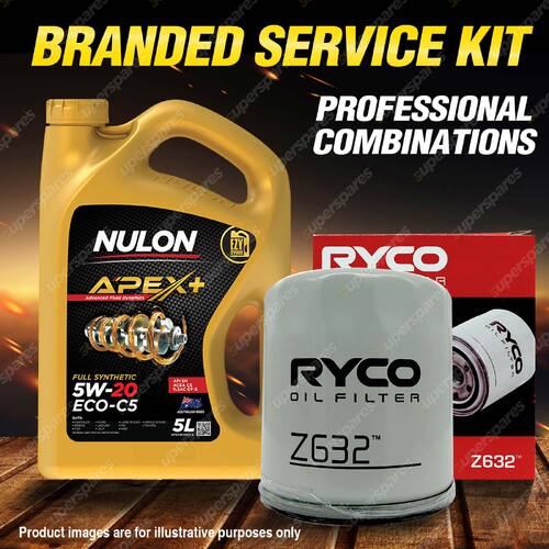Ryco Oil Filter 5L APX5W20C5 Eng. Oil Service Kit for Mazda Mazda 6 GH 4cyl 2.5L