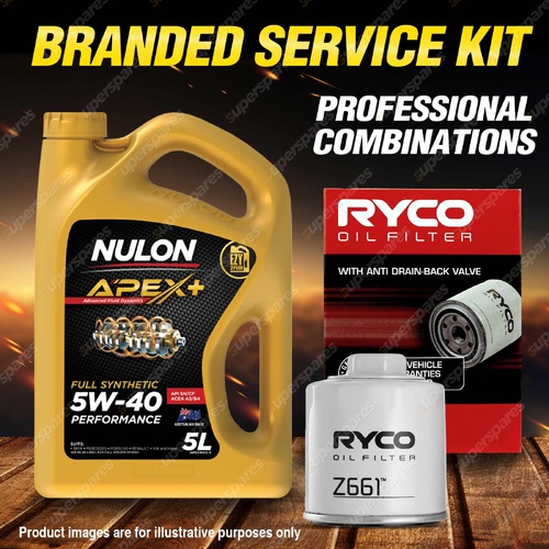 Ryco Oil Filter 5L APX5W40 Engine Oil Service Kit for Volkswagen Polo 9N 1.4L