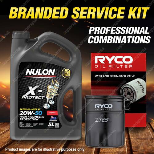 Ryco Oil Filter 5L PRO20W50 Engine Oil Service Kit for Alfa Romeo 75 Twin Spark
