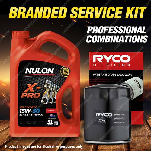 Ryco Oil Filter 5L XPR15W50 Engine Oil Service Kit for Rover 3500 SE V8 81-87