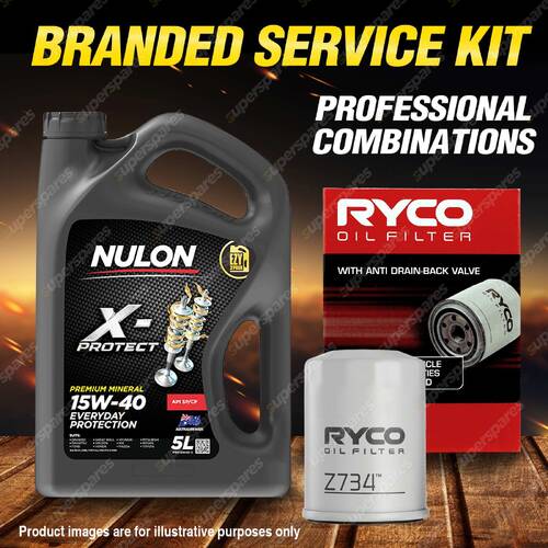 Ryco Oil Filter 5L PRO15W40 Eng. Oil Service Kit for Suzuki Swift RS416 Sx4 GYA