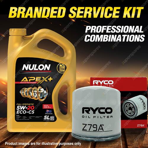 Ryco Oil Filter 5L APX5W20C5 Eng. Oil for Hyundai Accent Elantra I20 30 45 Ix35