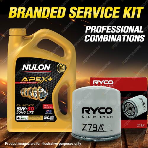 Ryco Oil Filter 5L APX5W30D1 Eng. Oil Kit for Kia Carnival Cerato Magentis Soul