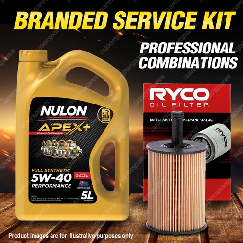 Ryco Oil Filter Nulon 5L APX5W40 Engine Oil Kit for Volkswagen Bora Golf
