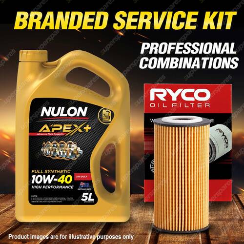 Ryco Oil Filter Nulon 5L APX10W40 Engine Oil Kit for Volkswagen Golf Mk