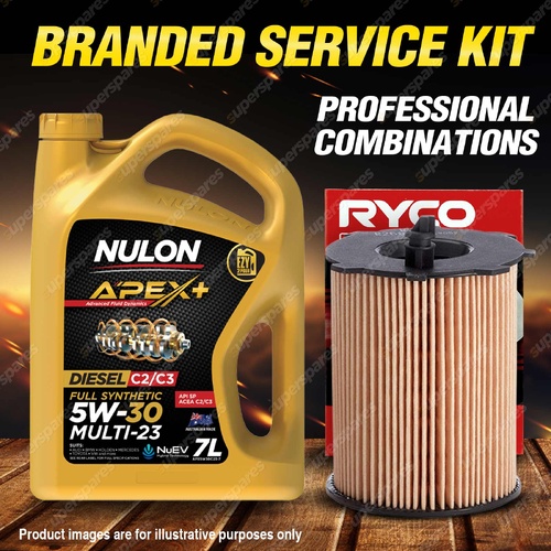 Ryco Oil Filter Nulon 7L APX5W30C23 Engine Oil for Fiat Panda 150 4cyl
