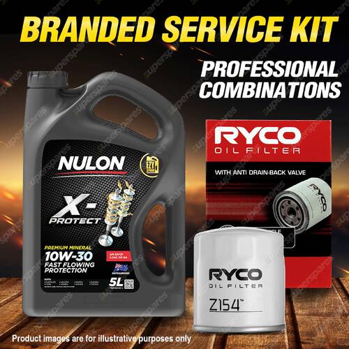 Ryco Oil Filter Nulon 5L PRO10W30 Engine Oil Kit for Holden Viva JF