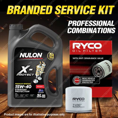 Ryco Oil Filter Nulon 5L PRO15W40 Engine Oil for Mitsubishi Nimbus