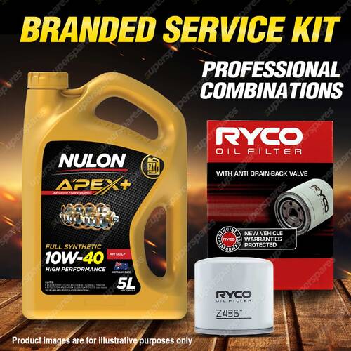 Ryco Oil Filter Nulon 5L APX10W40 Engine Oil Kit for Subaru Liberty BP5 BL5 GT