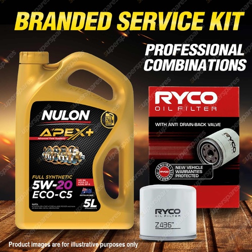 Ryco Oil Filter 5L APX5W20C5 Engine Oil Service Kit for Subaru Forester S3
