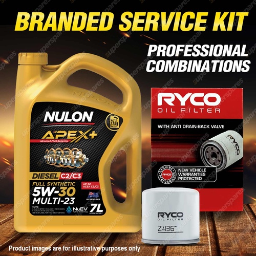 Ryco Oil Filter Nulon 7L APX5W30C23 Engine Oil for Subaru Forester SHJ