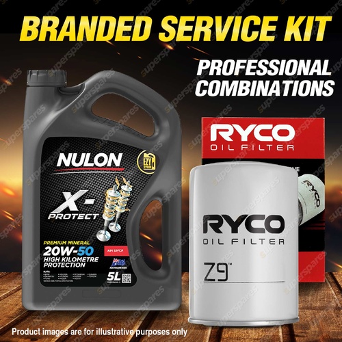 Ryco Oil Filter 5L PRO20W50 Service Kit for Toyota Landcruiser FZJ70 FZJ 75 80