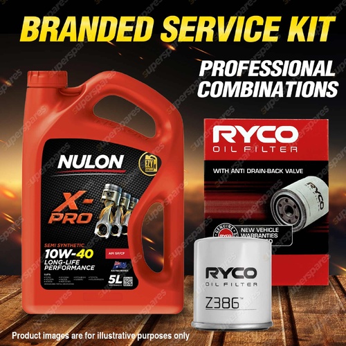 Ryco Oil Filter 5L XPR10W40 Oil Service Kit for Toyota Echo NCP10 NCP12 NCP13